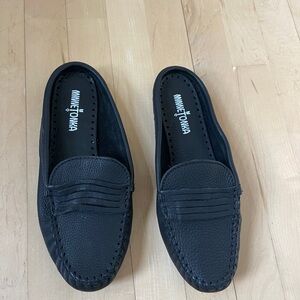 Minnetonka Black leather Slip-On Loafers